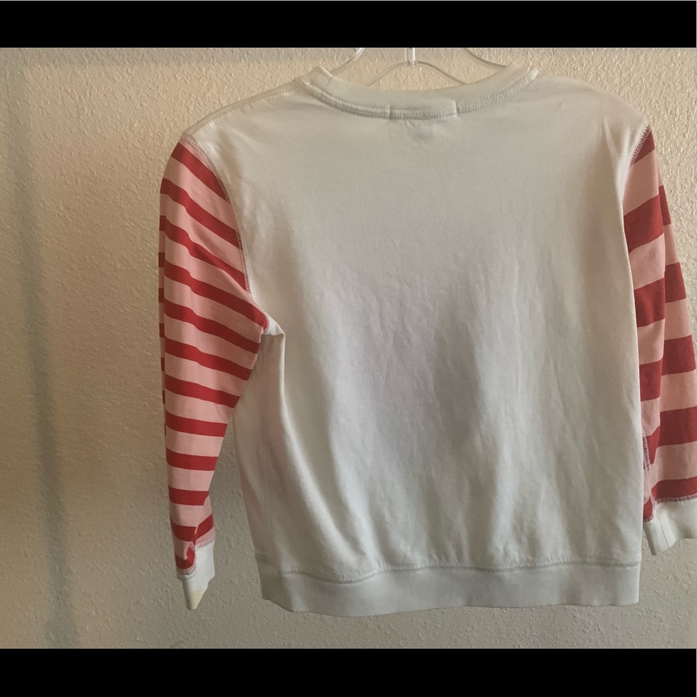 White and Pink Striped Burberry Shirt